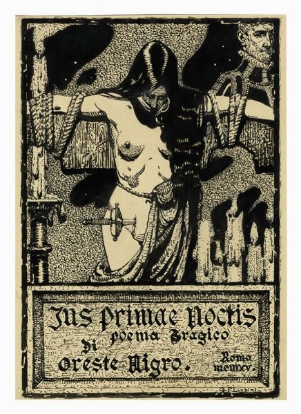 GINO FEDERIGO LUCHINI : Due illustrazioni originali per Jus primae noctis di Oreste Nigro.  - Asta Arte Moderna e Contemporanea | ASTA A TEMPO - PARTE II  - Associazione Nazionale - Case d'Asta italiane