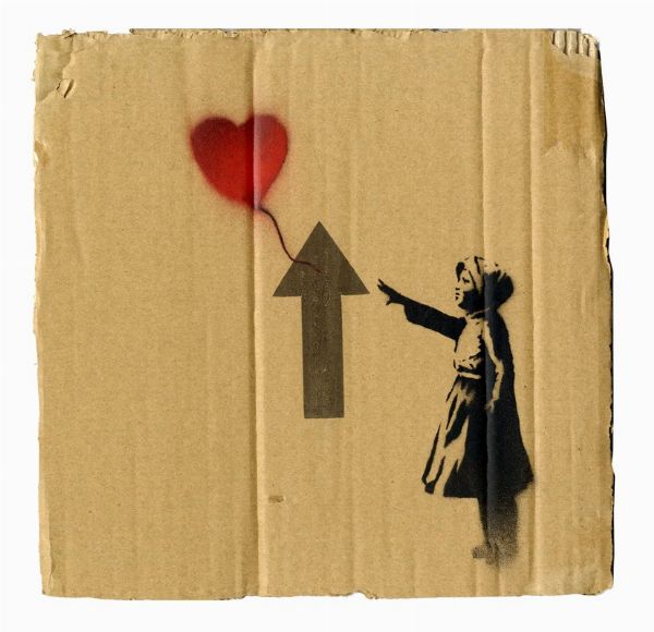 Banksy : Girl with Balloon (Stay with Sirya).  - Asta Arte Moderna e Contemporanea | ASTA A TEMPO - PARTE II  - Associazione Nazionale - Case d'Asta italiane