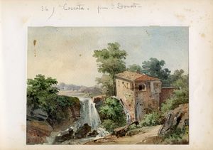 Album di 50 acquerelli e disegni.  - Asta Arte Moderna e Contemporanea | ASTA A TEMPO - PARTE II  - Associazione Nazionale - Case d'Asta italiane