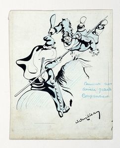 Lotto composto di 15 caricature francesi.  - Asta Arte Moderna e Contemporanea | ASTA A TEMPO - PARTE II  - Associazione Nazionale - Case d'Asta italiane