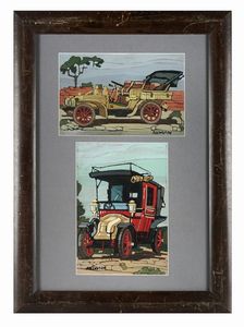 ALLINGTON - Lotto composto di due studi di macchine d'epoca.