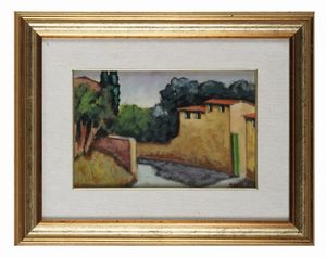 UGO BINI - Vicolo di paese.