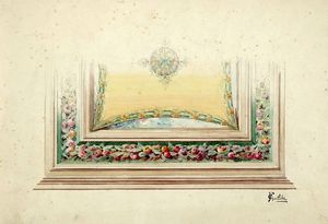 FRANCESCO GENTILE : Lotto composto di 6 studi per affresco.  - Asta Arte Moderna e Contemporanea | ASTA A TEMPO - PARTE II  - Associazione Nazionale - Case d'Asta italiane