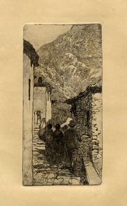 Giovanni Fattori - Una via di San Piero a Sieve.