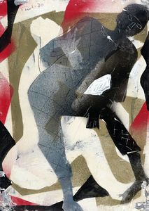 Bruno Paoli : Lotto composto di 1 dipinto e 2 disegni.  - Asta Arte Moderna e Contemporanea | ASTA A TEMPO - PARTE II  - Associazione Nazionale - Case d'Asta italiane