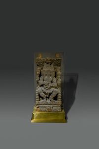 SCULTURA - Scultura in legno scolpito raffigurante divinit