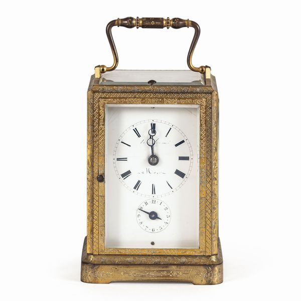 Cappuccina da viaggio in ottone e vetro molato  - Asta Dipinti Antichi, Arredi, Sculture e Oggetti d'Arte - Associazione Nazionale - Case d'Asta italiane