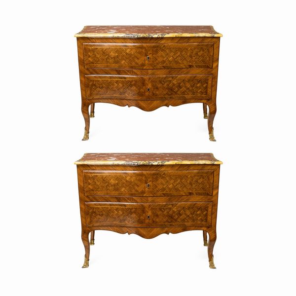 Coppia di cassettoni in legni vari  - Asta Dipinti Antichi, Arredi, Sculture e Oggetti d'Arte - Associazione Nazionale - Case d'Asta italiane