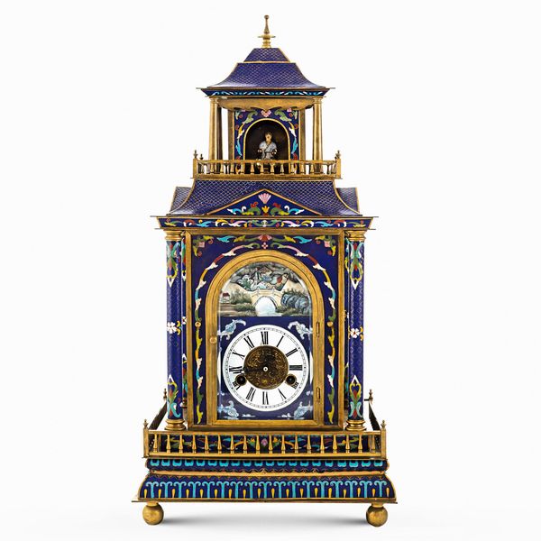 Orologio da tavolo in smalto e bronzo dorato  - Asta Dipinti Antichi, Arredi, Sculture e Oggetti d'Arte - Associazione Nazionale - Case d'Asta italiane