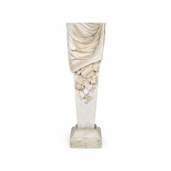 Erma in marmo bianco  - Asta Dipinti Antichi, Arredi, Sculture e Oggetti d'Arte - Associazione Nazionale - Case d'Asta italiane