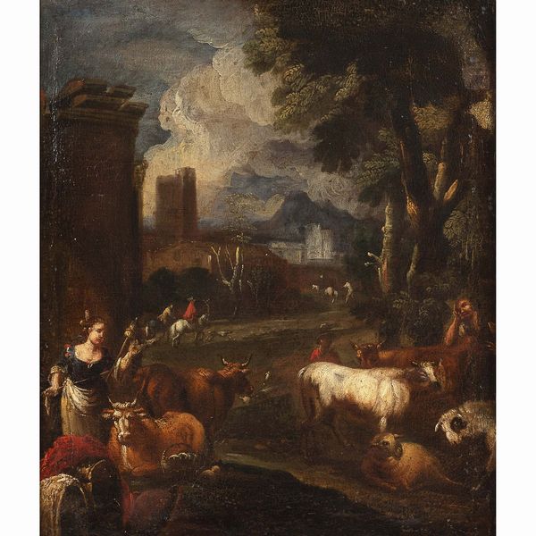 Pittore bambocciante  - Asta Dipinti Antichi, Arredi, Sculture e Oggetti d'Arte - Associazione Nazionale - Case d'Asta italiane