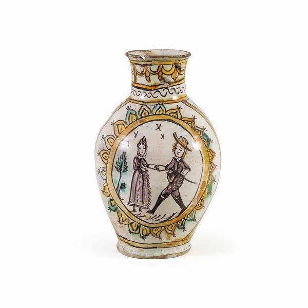 Vaso in maiolica Caltagirone  - Asta Dipinti Antichi, Arredi, Sculture e Oggetti d'Arte - Associazione Nazionale - Case d'Asta italiane
