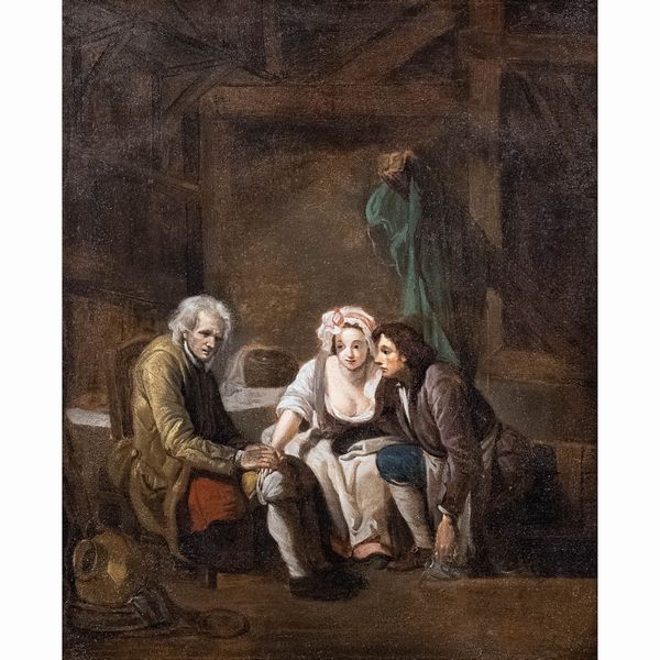 Jean Baptiste Greuze, scuola di  - Asta Dipinti Antichi, Arredi, Sculture e Oggetti d'Arte - Associazione Nazionale - Case d'Asta italiane