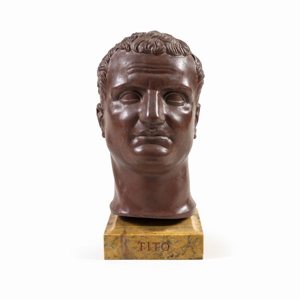 Testa in marmo rosso antico  - Asta Dipinti Antichi, Arredi, Sculture e Oggetti d'Arte - Associazione Nazionale - Case d'Asta italiane