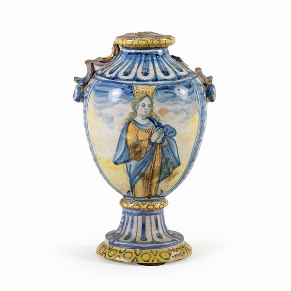 Vaso in maiolica  - Asta Dipinti Antichi, Arredi, Sculture e Oggetti d'Arte - Associazione Nazionale - Case d'Asta italiane