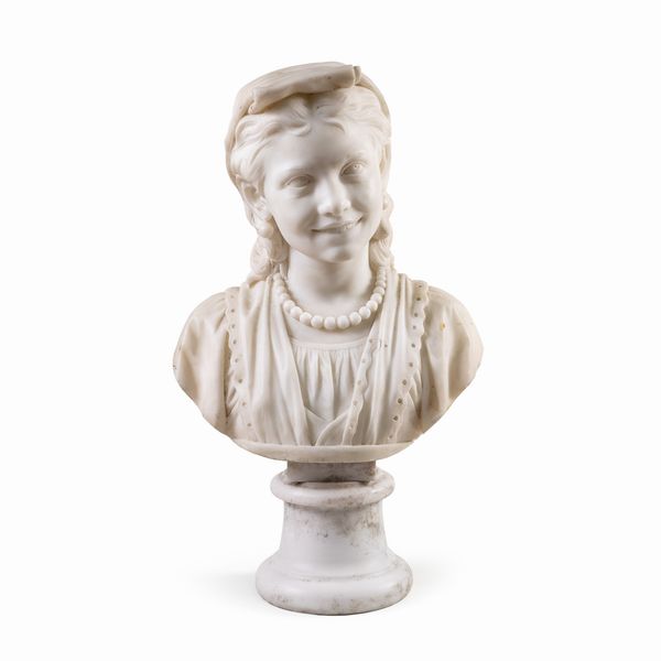 Busto ritratto in marmo bianco statuario  - Asta Dipinti Antichi, Arredi, Sculture e Oggetti d'Arte - Associazione Nazionale - Case d'Asta italiane