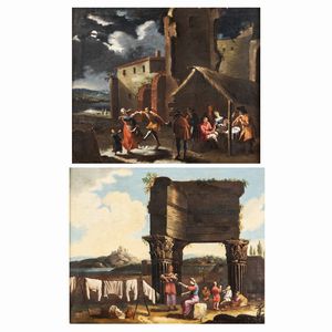 Pittore bambocciante  - Asta Dipinti Antichi, Arredi, Sculture e Oggetti d'Arte - Associazione Nazionale - Case d'Asta italiane