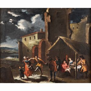 Pittore bambocciante  - Asta Dipinti Antichi, Arredi, Sculture e Oggetti d'Arte - Associazione Nazionale - Case d'Asta italiane