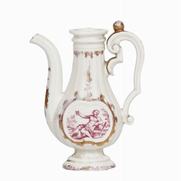 AMPOLLINA, DOCCIA, MANIFATTURA GINORI, SECONDA MET� SECOLO XVIII  - Asta CERAMICA. MAIOLICHE E PORCELLANE DAL XVI AL XIX SECOLO - Associazione Nazionale - Case d'Asta italiane