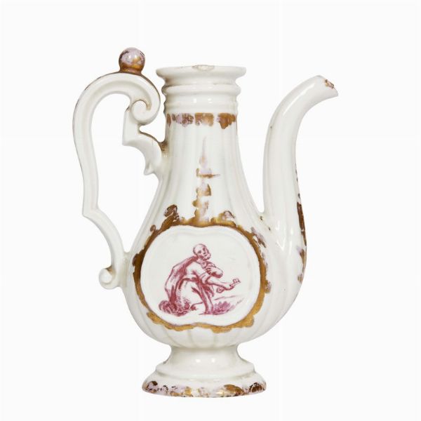 AMPOLLINA, DOCCIA, MANIFATTURA GINORI, SECONDA MET� SECOLO XVIII  - Asta CERAMICA. MAIOLICHE E PORCELLANE DAL XVI AL XIX SECOLO - Associazione Nazionale - Case d'Asta italiane