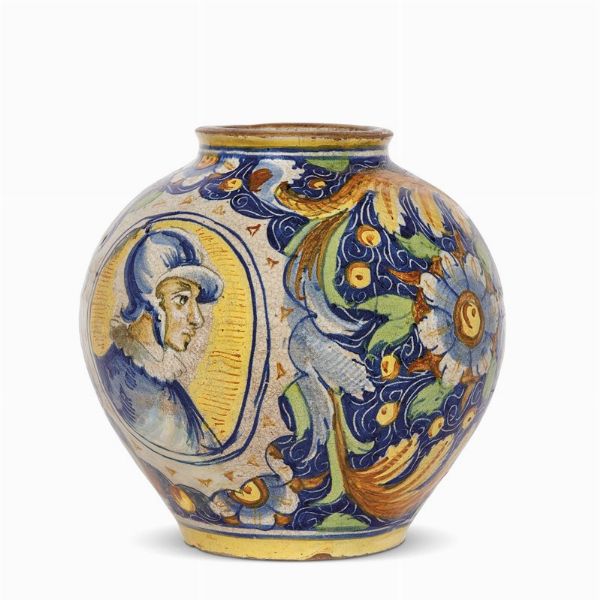 VASO A BOCCIA, VENEZIA, SECONDA MET� SECOLO XVI  - Asta CERAMICA. MAIOLICHE E PORCELLANE DAL XVI AL XIX SECOLO - Associazione Nazionale - Case d'Asta italiane