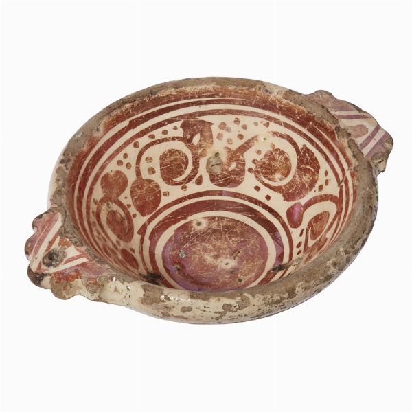 CIOTOLA BIANSATA, MANIS&Egrave;S, SECOLO XVII  - Asta CERAMICA. MAIOLICHE E PORCELLANE DAL XVI AL XIX SECOLO - Associazione Nazionale - Case d'Asta italiane