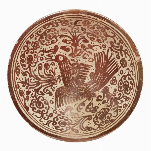 GRANDE PIATTO, MANIS&Egrave;S, SECOLO XVIII  - Asta CERAMICA. MAIOLICHE E PORCELLANE DAL XVI AL XIX SECOLO - Associazione Nazionale - Case d'Asta italiane