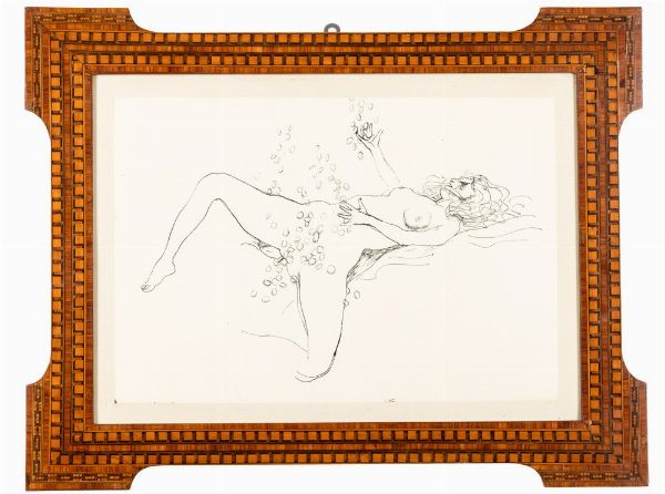 Renato Guttuso : Studio per �Danae�  - Asta Arte Moderna e Contemporanea - Associazione Nazionale - Case d'Asta italiane