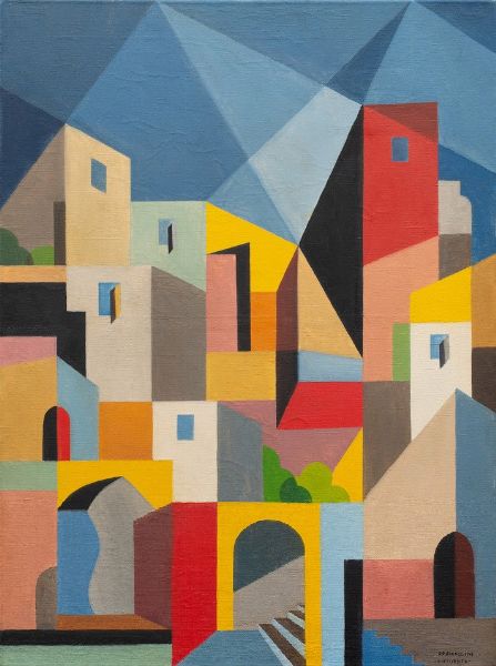 Enrico Prampolini : Sintesi arabescale di un paese  - Asta Arte Moderna e Contemporanea - Associazione Nazionale - Case d'Asta italiane