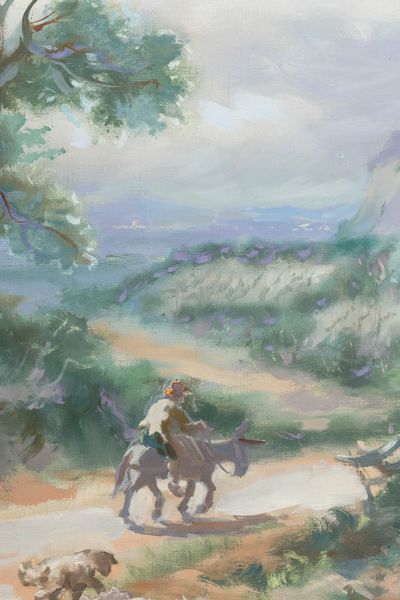 Giacomo Balla : Visione settecentesca - Campagna romana  - Asta Arte Moderna e Contemporanea - Associazione Nazionale - Case d'Asta italiane