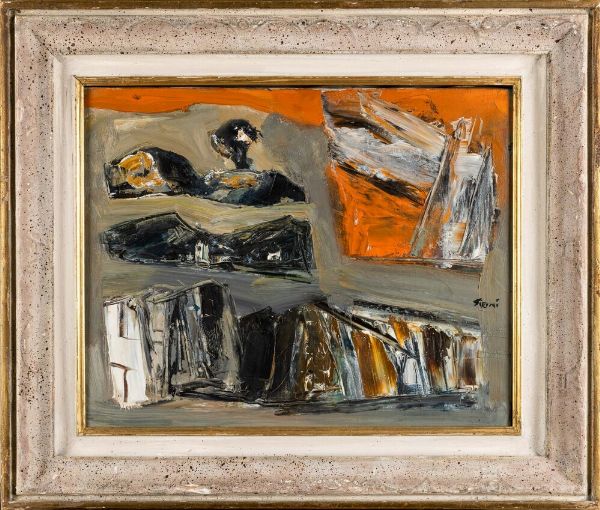 Mario Sironi : Composizione  - Asta Arte Moderna e Contemporanea - Associazione Nazionale - Case d'Asta italiane