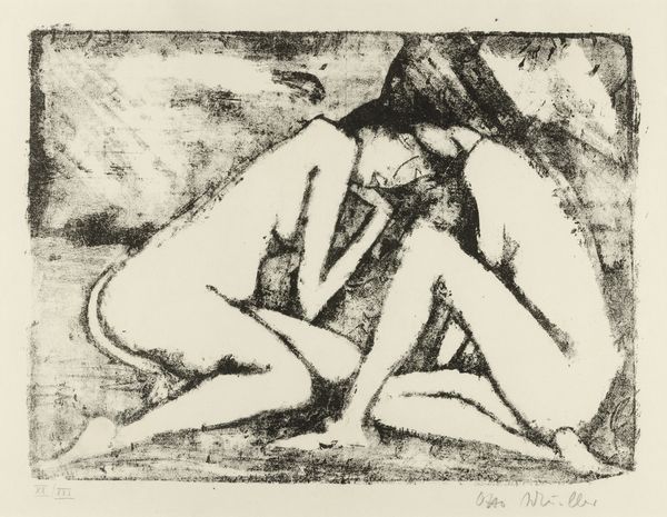 Otto Mueller : Zwei sitzende Mdchen 2 (Hockende Akte) - Due ragazze sedute 2 (Nudi accovacciati)  - Asta Arte Moderna e Contemporanea - Associazione Nazionale - Case d'Asta italiane