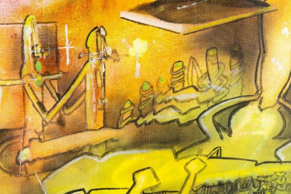 Roberto Sebastian Antonio Matta : Sous le toit de par� (Sotto il tetto della scommessa)  - Asta Arte Moderna e Contemporanea - Associazione Nazionale - Case d'Asta italiane