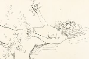 Renato Guttuso : Studio per �Danae�  - Asta Arte Moderna e Contemporanea - Associazione Nazionale - Case d'Asta italiane