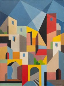 Enrico Prampolini - Sintesi arabescale di un paese