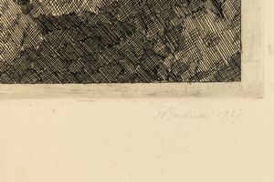 Giorgio Morandi : Paesaggio del Poggio  - Asta Arte Moderna e Contemporanea - Associazione Nazionale - Case d'Asta italiane