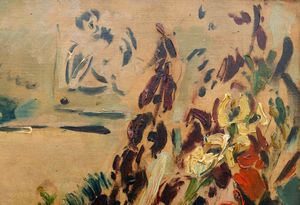 Filippo de Pisis : Vaso in fiori in un interno  - Asta Arte Moderna e Contemporanea - Associazione Nazionale - Case d'Asta italiane