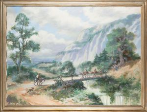 Giacomo Balla - Visione settecentesca - Campagna romana