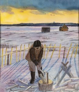 William Kurelek - Early winter's morning in the maritimes