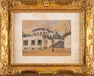 Maurice Utrillo : Pont de l'Avenue de Saint-Ouen  - Asta Arte Moderna e Contemporanea - Associazione Nazionale - Case d'Asta italiane