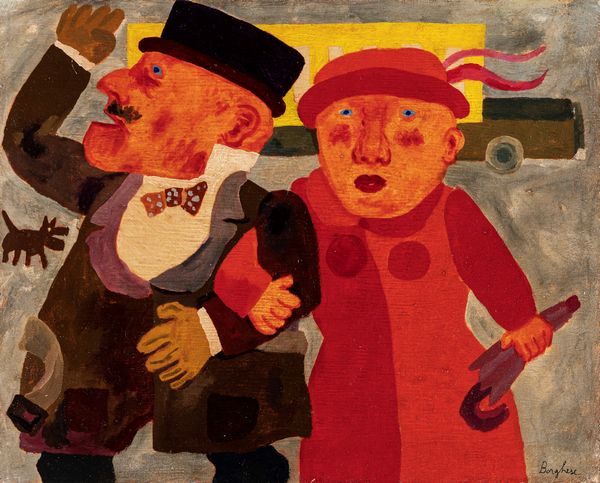 Franz Borghese : Due personaggi e camion  - Asta Arte Moderna e Contemporanea - Associazione Nazionale - Case d'Asta italiane