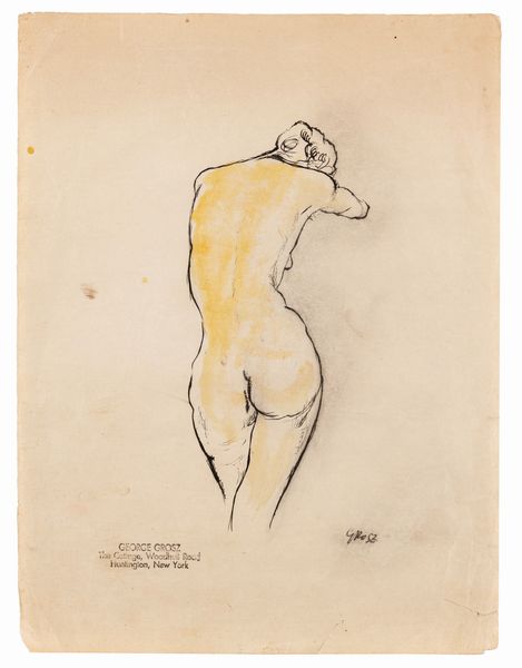 George Grosz : Stehender Weiblicher Ruckenakt (Nudo femminile)  - Asta Arte Moderna e Contemporanea - Associazione Nazionale - Case d'Asta italiane