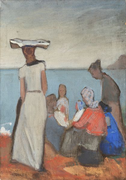 Aldo Carpi : Figure sulla spiaggia  - Asta Arte Moderna e Contemporanea - Associazione Nazionale - Case d'Asta italiane