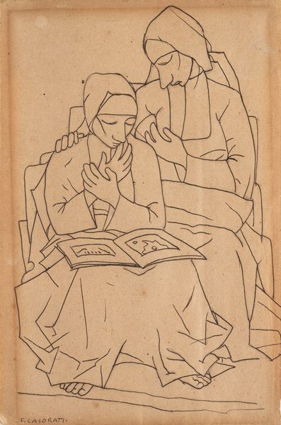Felice Casorati : Due suore  - Asta Arte Moderna e Contemporanea - Associazione Nazionale - Case d'Asta italiane