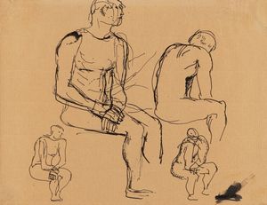 Marino Marini - Senza titolo (Figure)