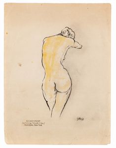 George Grosz - Stehender Weiblicher Ruckenakt (Nudo femminile)