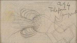 Giacomo Balla - Abbozzo per vaso ; Studio di paesaggio (forme di spazio)