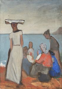 Aldo Carpi - Figure sulla spiaggia