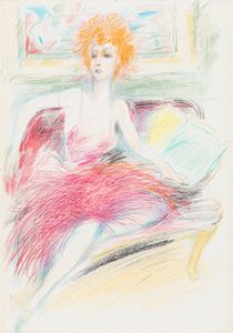 Aristide Bacci - Figura femminile in un interno