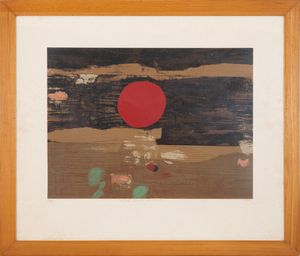 BRUNO SAETTI : Tavola dipinta  - Asta Multipli d'Autore - Associazione Nazionale - Case d'Asta italiane